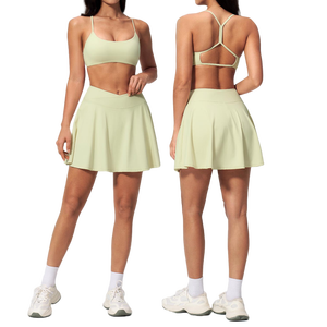 Nouvel ensemble de vêtements de sport extensibles pour le pickleball, respirant, jupe de golf et de tennis, hauts de yoga, ensembles de tennis 2 pièces pour femmes - Product Image 6