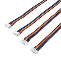 Konektor JST GH 1.25mm Pitch Kustom dengan Kabel 28AWG, Rakitan Kabel Harness 2-8 Pin Male Female untuk PCB & Perangkat Elektronik