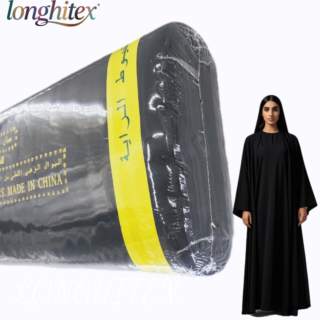 Longhitex, заводская цена, Антистатическая окрашенная вуаль из полиэстера, 44 дюйма, Аравия, шарф, ткань для одежды