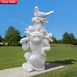 A Grandezza naturale del Giardino Antico Seduta Pietra Scimmia Statua per la Vendita - Product Image 4