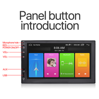 Écran tactile Android universel pour voiture 24V DC intégré, autoradio multimédia 2 Din 7 pouces, stéréo Android 13.0 pour camion/camionnette/bus