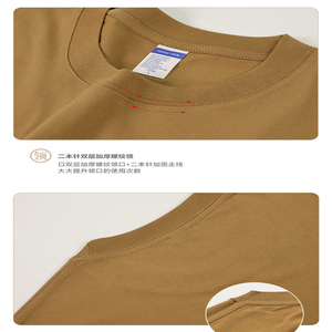 Camiseta de Algodón Puro 100% de Alta Calidad, 230g, Manga Corta, Personalizada, Cuello Redondo, Camiseta de Punto Extra Grande para Hombre con Logotipo - Product Image 2