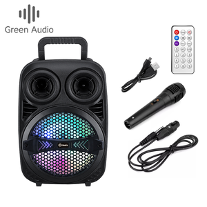 Altavoz <span class=keywords><strong>con</strong></span> Ruedas GAS-Q8, Altavoz Portátil <span class=keywords><strong>con</strong></span> Subwoofer para Karaoke, <span class=keywords><strong>con</strong></span> Micrófono Inalámbrico, Sistema de Altavoces para Cine en Casa - Product Image 1