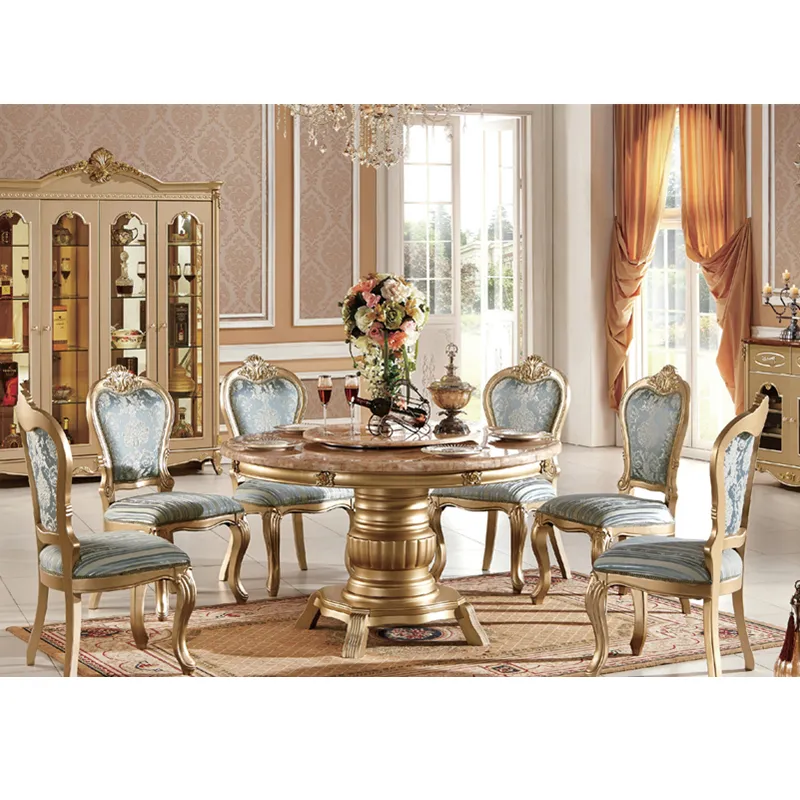 Loyal Ancient Style Classic Ancient Europe Palace Royal Luxury Dining Room Table Set Furnitures