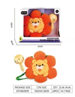Vente chaude cheval volant sac à jouets en peluche dessin animé animal sac à dos en peluche et microphone électrique avec musique pour enfants