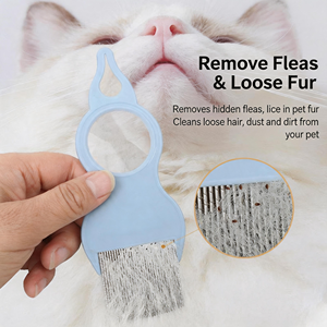 Peigne <span class=keywords><strong>anti</strong></span>-<span class=keywords><strong>puces</strong></span> <span class=keywords><strong>pour</strong></span> animaux de compagnie en PC ABS, brosse à dents fines <span class=keywords><strong>pour</strong></span> éliminer les <span class=keywords><strong>puces</strong></span> et les taches, toilettage <span class=keywords><strong>pour</strong></span> chiens, chats, chiots et chatons - Product Image 5