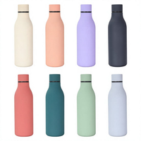 Botol Termos Stainless Steel 550ml Bentuk Cangkir Lurus dengan Pilihan Tali, Dinding Ganda Vakum Terisolasi, Cangkir Hadiah untuk Perjalanan Sehari-hari