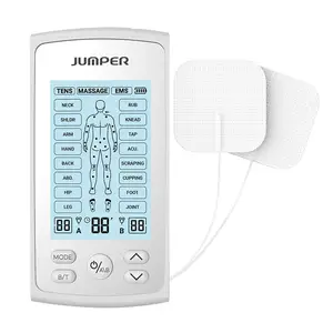 JUMPER JPD-ES220 mesin pijat, 25 mode 2 pengguna Unit TENS EMS 3 in 1 Kombo perangkat elektroterapi