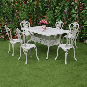 white wrought iron dining set
