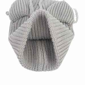 Gorros de punto al por mayor para mujer, gorro cálido de invierno con orejas de gato de diablo, multicolor a rayas, de ganchillo, estilo Y2K, con dobladillo - Product Image 6