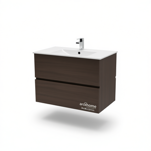 Archhome Mueble de Baño Suspendido Loft H 130 Nogal Oscuro 34x36x133 Cm - Product Image 2