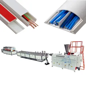 Machine de fabrication de conduits de câbles électriques en plastique PVC, ligne de production d'extrusion de goulottes de câbles en PVC