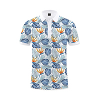 GEEDA Vêtements de golf unisexes, polo de golf à imprimé végétal, tenue assortie pour couple, vêtements décontractés d'été pour le golf et le style de vie, polo de sport, vente en gros