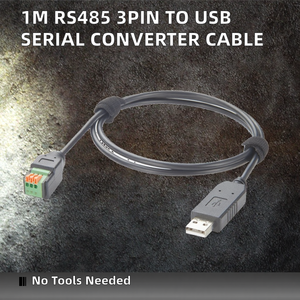 <span class=keywords><strong>Cable</strong></span> Adaptador Convertidor de Puerto Serie USB FTDI a RS485 de 1m, 3 Pines, Macho/Hembra, con Botón de Presión, Herramienta UART <span class=keywords><strong>Modbus</strong></span> sin Necesidad de Instalación - Product Image 2