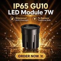 Certification CE RoHS, variateur d'intensité 0-10V, étanche IP65, downlight GU10, module LED GU10, 7W, vente directe d'usine, OEM ODM personnalisé