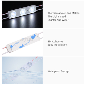 Module LED 2W 2LED Garantie 12 ans IP67 DC12V 180 °   Poutre pour panneaux de profondeur moyenne – 7-20 cm recommandés - Product Image 4