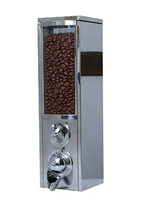 Contenitori Ecobox Rettangolari per Chicchi di Caffè, Dispenser in Metallo Dorato per Noci e Alimenti, Dispenser in Acciaio Inox per Caffè in Grani per Negozi