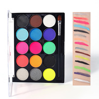 Kit de Peinture Corporelle pour Enfants de Haute Qualité, 15 Couleurs, Activé par l'Eau, Agent de Coloration à l'Aquarelle Non Toxique pour le Visage et le Corps, Idéal pour Halloween