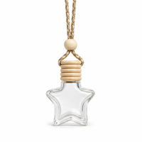Bouteille en verre transparente cylindrique personnalisable de 5 ml, 8 ml, 10 ml, diffuseur d'air pour voiture, flacon de parfum, pendentif suspendu, diffuseur d'air pour voiture