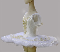 Nouveau tutu de ballet professionnel en jacquard blanc jupe tutu crêpe à 9 couches pour filles et adultes en stock