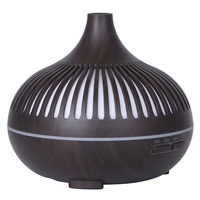 Dropshipping 500ml Diffuseur ultrasonique d'arôme en grain de bois Diffuseur d'huiles essentielles Humidificateur Diffuseur d'air pour la maison