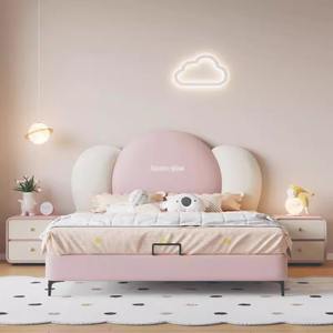 <span class=keywords><strong>Lit</strong></span> enfant moderne Montessori pour enfants, cadre de <span class=keywords><strong>lit</strong></span> rembourré doux, <span class=keywords><strong>lit</strong></span> mezzanine pour chambre d'enfant - Product Image 3