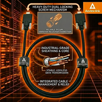 Cable USB 3,1 tipo C macho a macho con bloqueo de doble tornillo para cámara industrial Compatible con cable de visión USB3 de 10Gbps