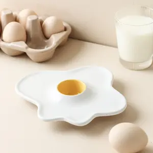 Keramik Küchengeräte & Gadgets Eier becher Unregelmäßige Eier löcher Platten form Porzellan Eier ablage