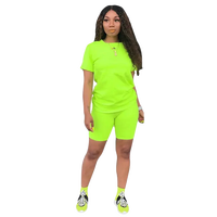 Vêtements grande taille personnalisés pour femmes T-shirts graphiques d'entraînement vierges ensembles courts Ensemble de shorts deux pièces pour femmes pour l'été