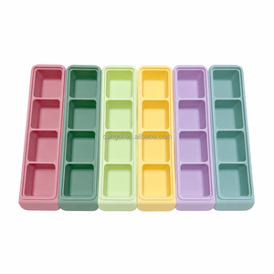 Conteneurs de stockage alimentaire personnalisés en gros, sans BPA, sûrs pour les aliments, <span class=keywords><strong>bac</strong></span> <span class=keywords><strong>à</strong></span> glaçons en silicone souple de qualité alimentaire avec couvercle en silicone - Product Image 5
