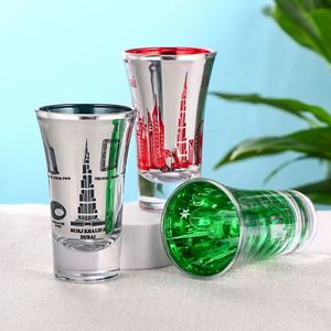 Verre à shot électroplaqué, petit, mini, unique, logo personnalisé, souvenir, cadeau, meilleure qualité, OEM de Chine - Product Image 2