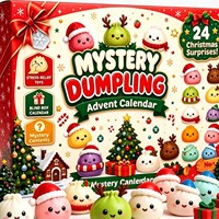 Calendrier de l'Avent de Noël : Boîte Mystère Surprise 24 Jours avec Bonbons Gélifiés et Jouet Anti-Stress à Presser