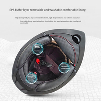 Casque de moto modulaire universel classique anti-collision, anti-chute, amovible, lavable, avec doublure confortable, noir ABS+EPS
