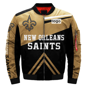 Giacca Invernale Antivento alla Moda, Giacca <span class=keywords><strong>da</strong></span> <span class=keywords><strong>Football</strong></span> Americano con Stampa 3D di Tutte le 32 Squadre, Giacca Sportiva per Uomo - Product Image 4