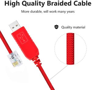 USB để RJ12 cáp cho <span class=keywords><strong>Meade</strong></span> #507 Cáp lx200 & LX-ACF mô hình <span class=keywords><strong>Meade</strong></span> LX600 Kính thiên văn nâng cấp điều khiển giao diện điều khiển cáp (3M) - Product Image 4