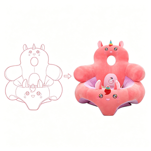 Cojín de Asiento/Sofá de Peluche Suave para Bebés, Personalizable, en Oferta, para Aprender a Sentarse - Product Image 1