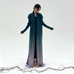 Abaya plissée imprimée en polyester de qualité supérieure, robe modeste tendance pour femmes musulmanes, vente en gros, personnalisation OEM - Product Image 3