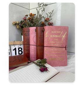 Cuaderno de Viaje A6 Personalizado Premium con <span class=keywords><strong>Cubierta</strong></span> de Cuero Grabada, <span class=keywords><strong>70</strong></span> Hojas, Diario Vintage - Product Image 5