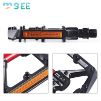 Pedal Sepeda Gunung SeeMore ODM/OEM Alu Alloy Ultra-ringan 349g 2 Bearing Tertutup Suku Cadang Sepeda Platform Datar Pedal Sepeda