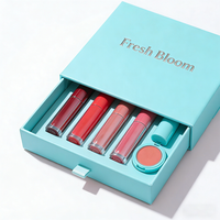 Boîte à tiroir coulissant personnalisée avec insert sur mesure, emballage de luxe pour ensemble de rouges à lèvres, carton rigide pour marques de beauté