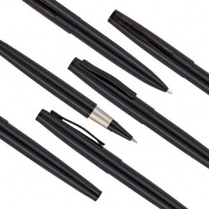 Elegant Matte Frosted Sand Polish Finish Custom Black Metal Ballpoint <b>Pen</b> Personalized Business Signature Logo <b>Multi</b>-<b>Colored</b> Ink - Product Image 2