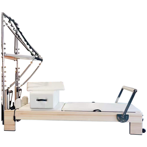 Layered Maple Wood <b>Reformer</b> Bed, Tower & Half Trapeze Included, Bulk Sale for Home & Commercial Studio - Product Image 3