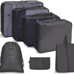 Ensemble de sacs de rangement de voyage 7-10 pièces, grande capacité, organisateur de valise portable, vêtements, literie, sous-vêtements, articles de toilette, cosmétiques - Product Image 4