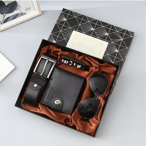 Istaromo Quà Tặng tay quà tặng kinh doanh bộ da vành đai ví nước hoa móc chìa khóa bút người đàn ông của thạch anh trường hợp đồng hồ - Product Image 3