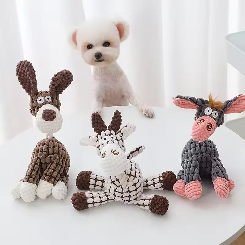 Fabricant vente en gros de jouets en peluche pour chiens de compagnie résistants à mâcher jouets en peluche pour chiens jouet interactif grinçant pour chiots chiens de taille moyenne