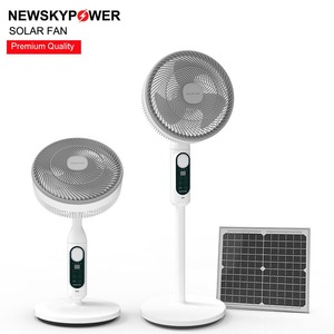 Ventilateur solaire haut de gamme avec moteur sans balais en cuivre pur, fonctionnement ultra silencieux 32 dB, 360°. Oscillation pour la circulation de l'air dans toute la pièce MJ - Product Image 3