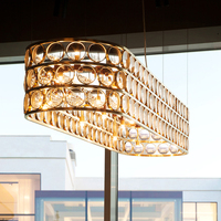 Lustre en cristal de luxe moderne pour hôtel, villa, salle à manger et salon - Vente en gros