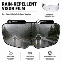 Película Protectora para Casco de Motociclismo con Alta Transparencia y Antideslumbrante, Sistema de Película Desprendible Compatible