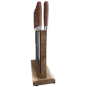 Bloc de couteaux magnétique double face 12X10 pouces Porte-couteaux en bois massif Supports de couteaux magnétiques avec aimant renforcé puissant - Product Image 3