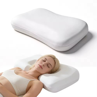 Bantal Leher Memory Foam Penyangga Leher, Slow Rebound Cloud Soft Ergonomic Pillow untuk Tidur Nyenyak, Sarung Dapat Dilepas dan Dicuci